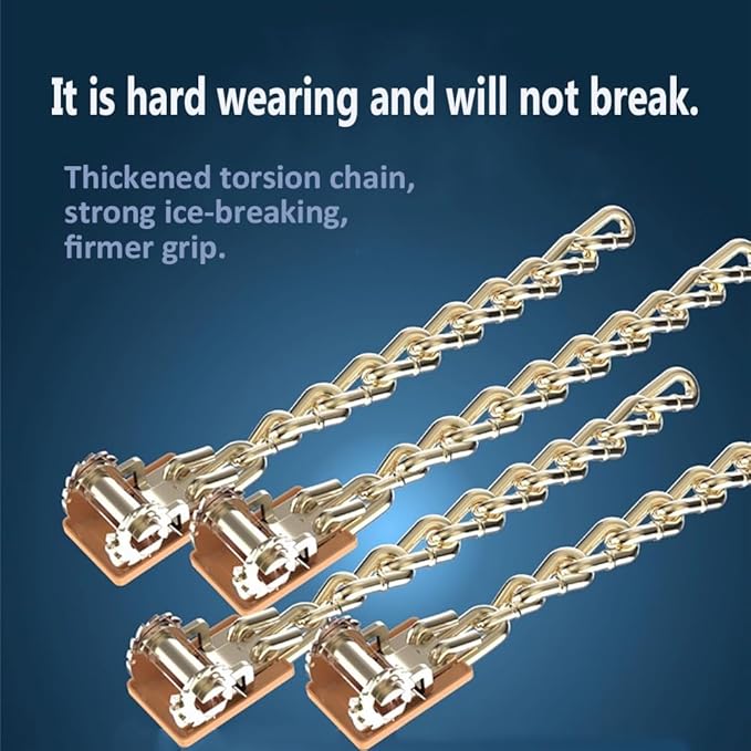 10 Piece Set Tire Chains,Snow Chains For Car SUV Pickup Trucks(175-275mm),Adjustable Universal Emergency Anti-Skid Thickening