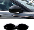 ABS Rearview Mirror Cover Side Mirror Protector Exterior Decoration for Land Rover Evoque 2016-2019,For Land Rover Discovery Sport 2015-2019,For Jaguar F-Pace X761 (Bright black)
