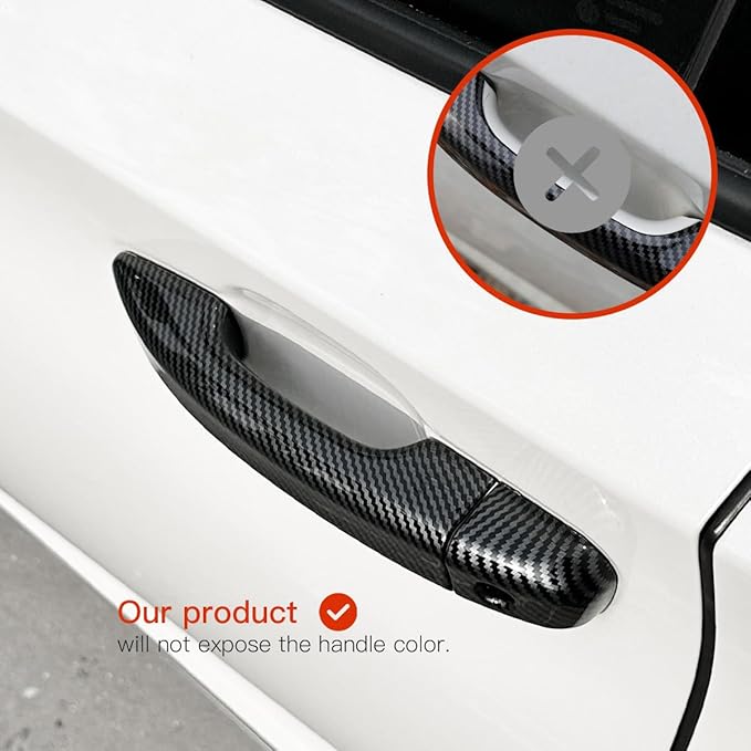 YINGTUU for Honda Accord 10th Gen 2018 2019 2020 2021 2022 Accessories Stickers Door Handle Cover Decals Carbon Fiber Pattern