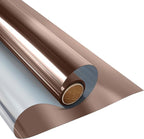 KESPEN One Way Window Film Window Tinting Film for Home Sun Blocking Static Cling One Way Anti UV Reflective Film for Home and Office, Brown-Silver, 29.5 Inch X 6.5 Feet