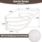 Fikoksol Hat Organizer for Baseball Caps, 2-Pack Beige White Metal Hat Rack for Wall Door, Adhesive/Wall Mounted Hat Storage 