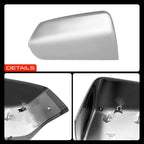 A-Premium Passenger Side Rearview Mirror Cover Cap - Compatible with Chevrolet Tahoe Suburban & GMC Yukon XL & Cadillac Escalade, 2021 2022 2023 2024 - Chrome, Without Turn Signal Hole