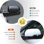 2PCS Side Door Mirror Cover for Toyota Tundra 2022-2025/ Sequoia 2023-2025, Car Exteror Rear View Mirror Housing Protector Cover Cap (Only for versions with turn signals) (White)