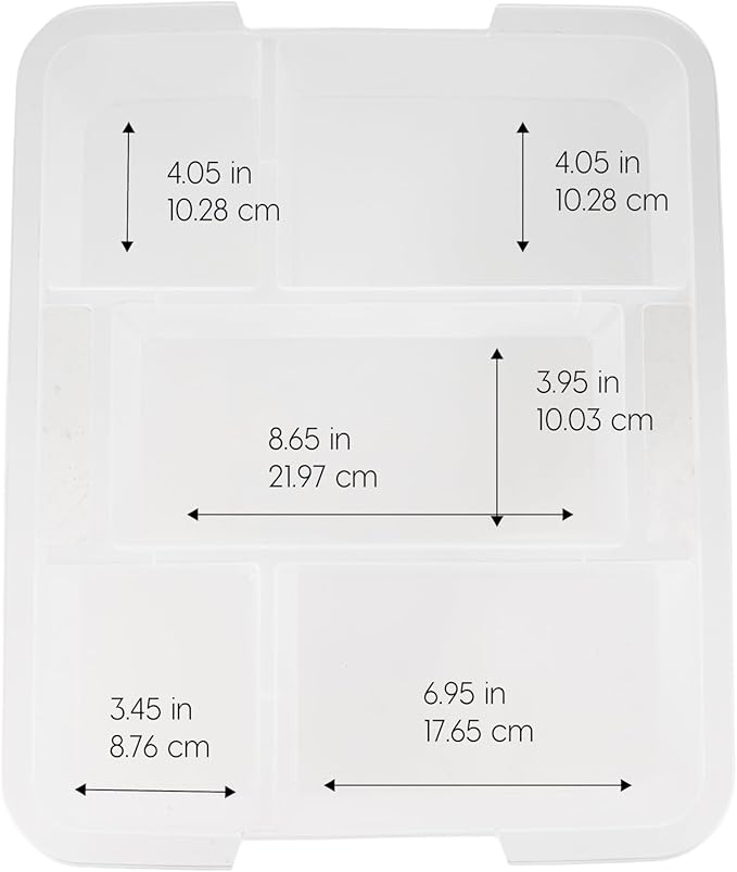IRIS USA 6-Pack Clip Box with Latching Lids, 18 Quart Craft Storage Bins, Art & Writing Supply Containers for Home, Office & 