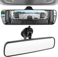 LivTee Anti Glare Rear View Mirror, Universal 9.5' (241mm) Wide Angle Panoramic Convex Rearview Mirror with Strong Suction Cup, Mounts on Windshield to Reduce Blind Spots for Cars SUV Trucks