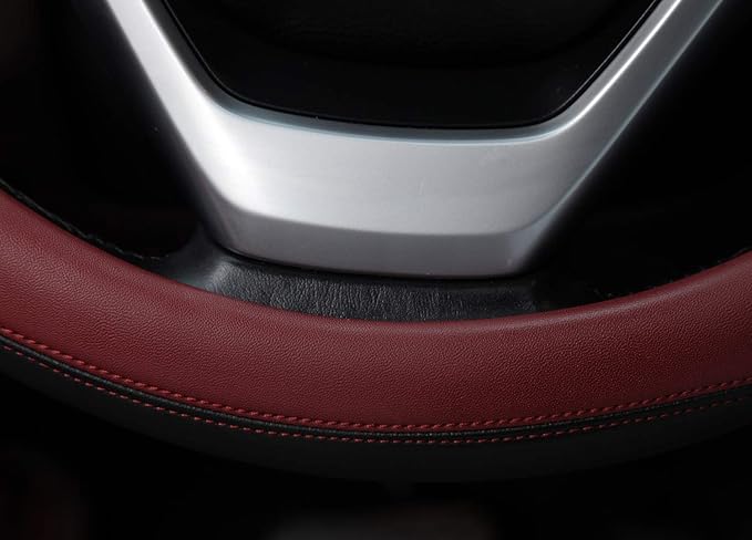 Valleycomfy Microfiber Leather Steering Wheel Cover Large-Size for F150 F250 F350 Ram 4Runner Tacoma Tundra Range Rover Model