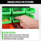 SWANLAKE GARDEN TOOLS 30-Bin Wall-Mounted Storage Bins, Heavy-Duty Garage Tool Organizer for Screws, Nuts, Bolts, Nails, Smal