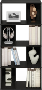 Furinno DALY Book Shelf, 8-Cube Bookshelf, Cube Storage Organizer Bookcase with Irregular Compartments, 11.7 x 23.6 x 49, for