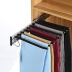 Pull Out Clothes Rail Extendable Pull Out Closet Rod - Adjustable Clothing Organizer Holder, Wardrobe Adjustable Hanger Rod S