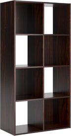 Signature Design by Ashley Glosmount 8 Cube Storage Organizer or Bookcase, Cherry & Light Brown