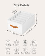 Homsorout Purse Organizer for Closet, Fabric Handbag Storage Organizer with Handles, Foldable Bag Organizer Drawer for Flat H