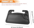 ZIMISI Car Steering Wheel Tray, Computer Office Car Table Tray, Automotive Trays for Eating, Multipurpose Vehicle Desk Travel Accessories for Laptop, Food, Fits Most Steering Wheel (Black)