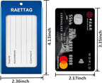 Luggage Tags Metal Suitcase Tags Travel Bag ID Identifier Luggage Tag (Blue 6-Pack)
