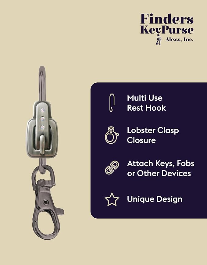 Women’s Bag Charm Key Finder, Car Keychain Hook, Cute Purse Organizer & Tote Bag Accessories, Gifts for Mom - Slim Pickings
