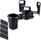 Dual Car Cup Holder Expander with 2.59" Base, 2-in-1 Universal Cup Holder Extender, 16 Cushion Pads for Stability, Expandable