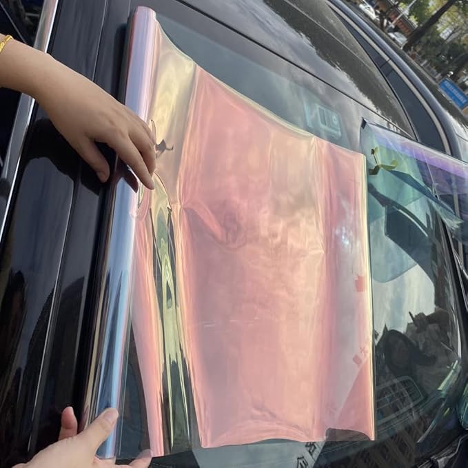VLT 78% Sunset Orange Red Window Tint for Cars - Chameleon Auto Tints for Windshield, Ceramic Window Tint, Blue Change to Red Window Film for Automotive 39.37" x 118.11"