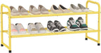 SUFAUY 2-Tier 33" Wide Shoe Rack, Closet Metal Wire, Stackable, Gold