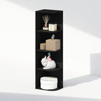 Furinno Reed Corner Shelf, 4-Tier Corner Bookshelf, Book Shelf, Corner Shelves, Storage Rack, for Organization and Storage, H