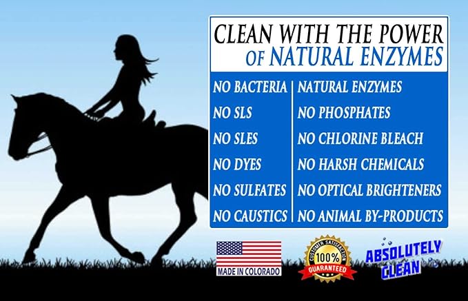 Absolutely Clean Amazing Saddle Soap Spray for Leather Cleaning & Tack Cleaner and Conditioner - Cleans Helmets, Clothing, Sa