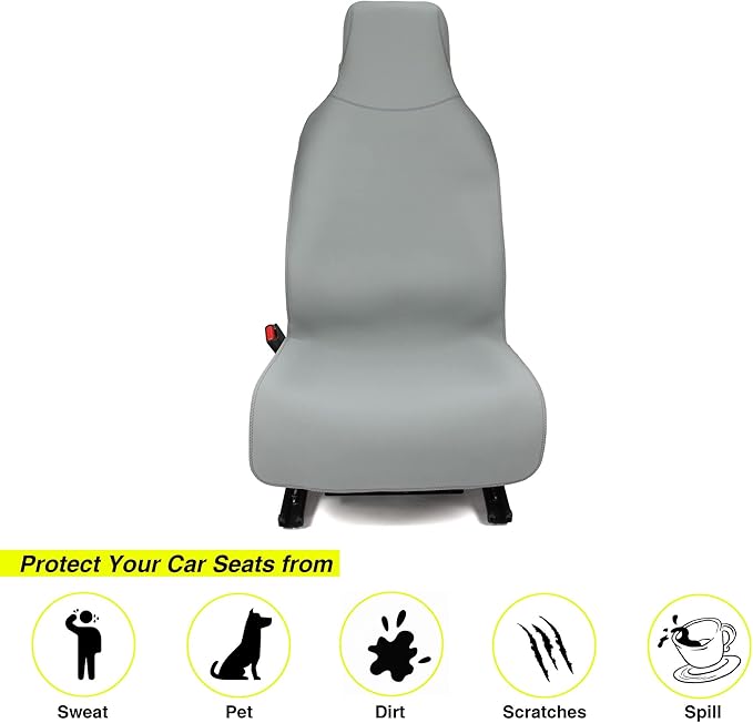 Waterproof Neoprene Car Seat Cover, Sweatproof Non-Slip Seat Protector, Universal Fit for Front Bucket or Rear Bench Seat of 