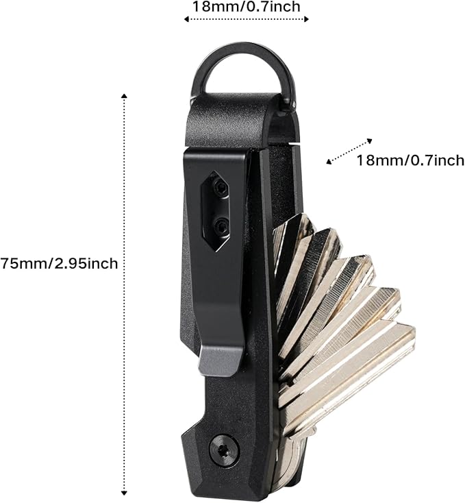 Metallic Key Organizer - Aluminum Key Organizer holder, Minimalist Innovative Keychain.