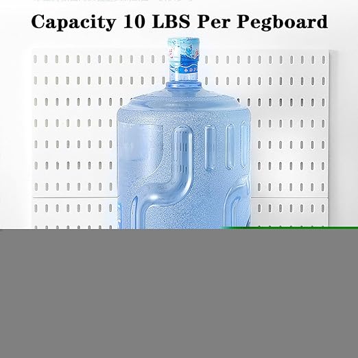 Pegboard Combination Kit for Wall Organizer, Wall Mounted Peg Board Kits for Kitchen, Bedroom, Office, &Bathroom, 4 Pieces Wh