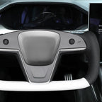 MEWANT Hand Stitched Tesla Model S Yoke Steering Wheel Cover Wrap for Tesla Model S 2021-2023 / Model X 2021-2023 Tesla Yoke Steering Wheel Accessories