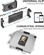 CD Slot Car Mount for iPad & iPhone, Height Adjustable CD Player Tablet Holder for Car, Truck, Compatible with 4-13" iPad Pro 12.9 Air Mini, Galaxy Tab, iPhone16 15, Z Fold 6 5