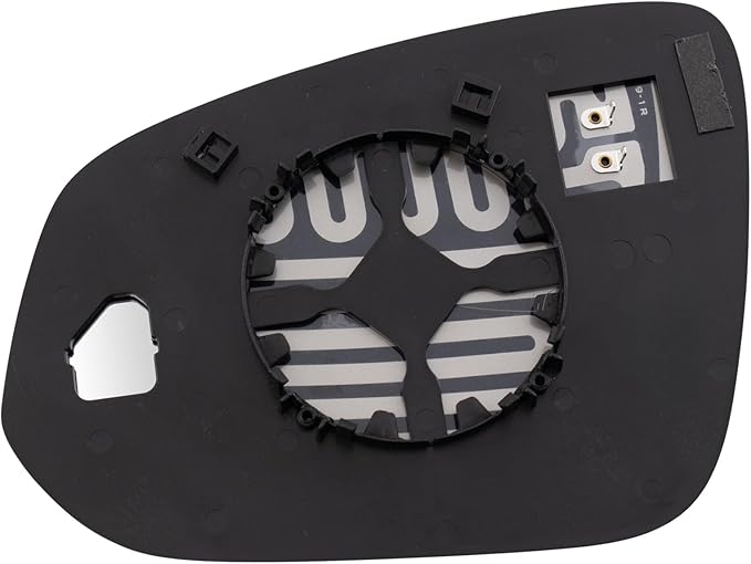 TRQ Passenger Side Heated Mirror Glass with Backing Plate Compatible with 2014-2019 Toyota Highlander TO1325125