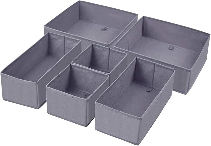 homyfort Dresser Drawer Organizer, Foldable Cloth Storage Box Closet Cube Basket Bins Containers Divider with Drawers for Und