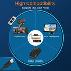 Dash Cam Hardwire Kit, Type-C Acc Hardwire Kit for All Dash Cam converts 12V-24V to 5V, Attached a USB C Conversion Wire(for Other Dash Cam), Enables Parking Mode, Low Voltage Protection