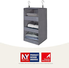 GRANNY SAYS 3-Shelf Hanging Closet Organizer and Storage, Collapsible Hanging Closet Shelves, Hanging Organizer for Closet & 