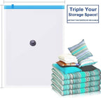5 Pack Extra Jumbo Vacuum Storage Bags (51"x47"in Our Largest Size) Airtight Seal, Waterproof, Dustproof, for Clothes, Blanke