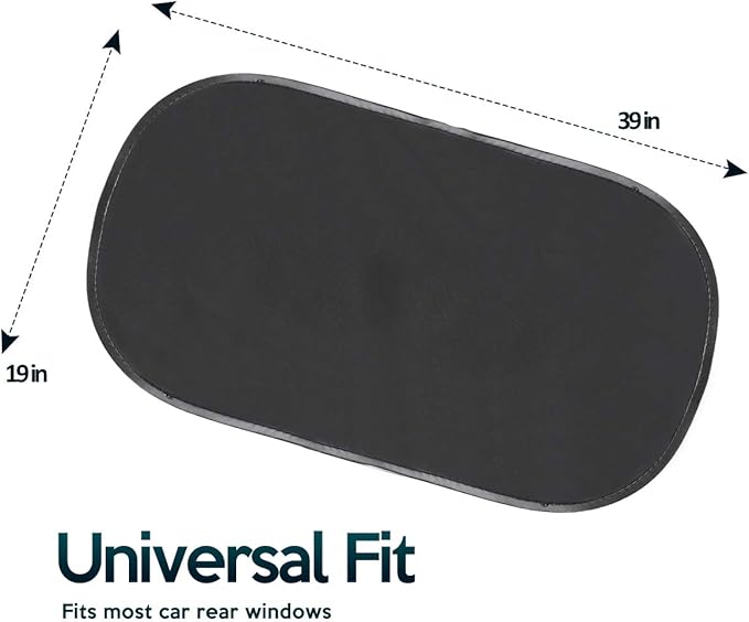 Zone Tech Rear Sun Stop Sunshade -Cling Window Cover, Sunlight, Glare and UV Rays Blocker, Protection Car Accessory
