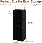 StorageWorks Hanging Closet Organizer 6-Shelf, Jumbo Separable Two 3 Shelf Closet Storage Organizer with Side Pockets, Portab