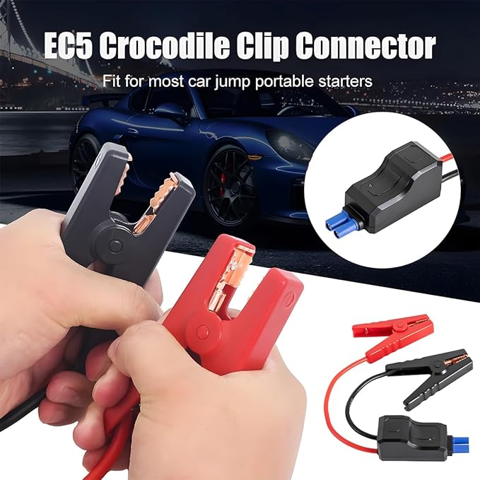 Car Jump Starter Clamps 12V Automotive Portable Emergency Booster Jumper Starter Booster Clamp Cables EC5 Connector