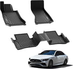 LASFIT Floor Mats for Mercedes Benz C Class 2026 2025 2024 2023 2022 C300 / C43 AMG / C63 AMG S E (Fit Sedan Only), All Weather TPE Floor Liners for C Class Car Mats, 1st & 2nd Row Set