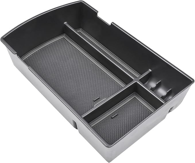 Center Console Organizer Tray Compatible with Subaru Ascent 2019-2026 Insert Tray Storage Accessories Armrest Box Secondary Storage, ABS Material Interior Storage Box with Coin Holder, Black