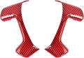 JeCar Steering Wheel Trim Covers Interior Accessories Compatible with Chevy Silverado/Tahoe/Suburban/Avalanche/GMC Yukon/GMC Sierra/Escalade 2007-2013 & Captiva 2012-2017, Red Carbon Fiber Finish