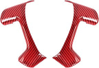 JeCar Steering Wheel Trim Covers Interior Accessories Compatible with Chevy Silverado/Tahoe/Suburban/Avalanche/GMC Yukon/GMC Sierra/Escalade 2007-2013 & Captiva 2012-2017, Red Carbon Fiber Finish
