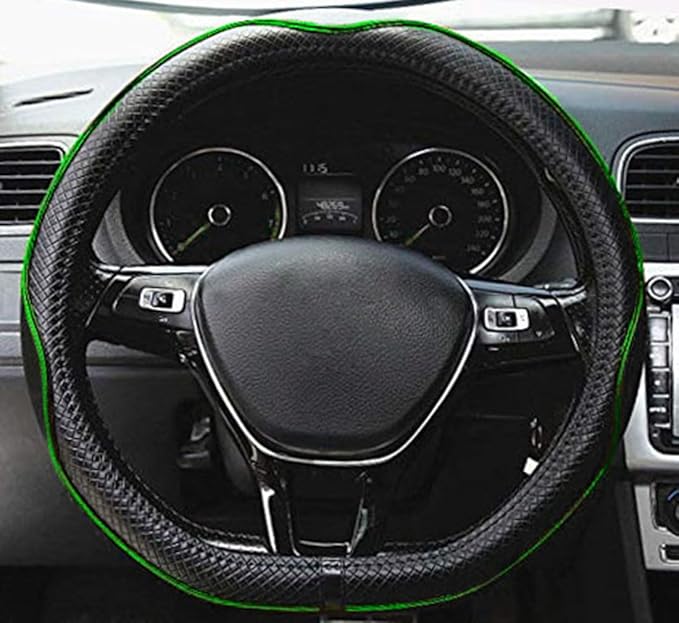 Mayco Bell Flat Bottom Steering Wheel Cover Anti-Slip,Safety,Soft,Breathable,Durable,Full Surround,Comfortable Grip Microfibe