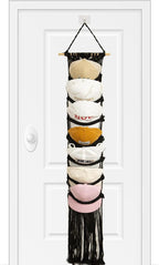 jontell Ball Cap Holder-1 Pack/Up to 14 Caps-Hat Organizer for Baseball Caps Display, Macrame Hat Rack for Wall, Boho Handmad