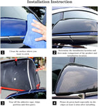 Side Mirror Cover for Tesla Car Exterior Accessories ABS Plastic Outside Cap (Pack of 2)(Model S 2016-2020 Imitation Carbon Fiber Gloss)