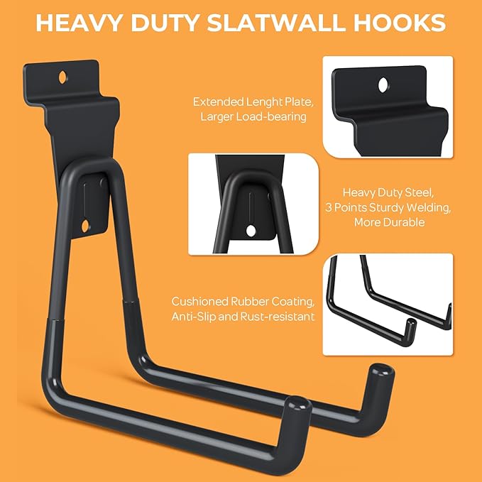 INCLY 27PCS Slatwall Accessories Kit, Includes 3 Pack Ventilated Metal Wire Slat Wall Baskets, Multisized Heavy Duty Slatwall