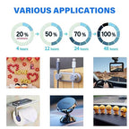 16Pcs Heavy Duty Round Dash Cam Adhesive Pads, 248°F Heat Resistant Double Sided Mounting Gel Pads, Adhesive Pads for Dash Cam Mount for Windshield, Dashboard, GPS, and Camera Holders