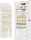 TAHAVICE 5-Tier Over The Door Organizer with 10 Mesh Pockets | Large Capacity Hanging Closet Storage for Baby Diapers, Toys, 