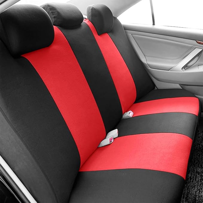 Car Seat Covers Full Set, Breathable Vehicle Front and Rear Split Bench Protector Airbag Compatible, Waterproof Automotive In