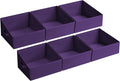 DIMJ Closet Storage Bins 6 Pack - Fabric Storage Baskets for Shelves, Collapsible Clothes Organizer, Trapezoid Shelf Organiza