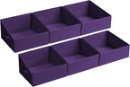 DIMJ Closet Storage Bins 6 Pack - Fabric Storage Baskets for Shelves, Collapsible Clothes Organizer, Trapezoid Shelf Organiza