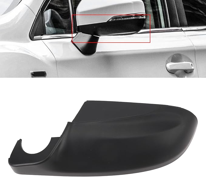Black Shockproof Lower Mirror Cover Cap, Rearview Mirror Lower Trim Covers Replacement for Subaru Impreza Legacy Outback Ascent (Right: 91054FL21A)